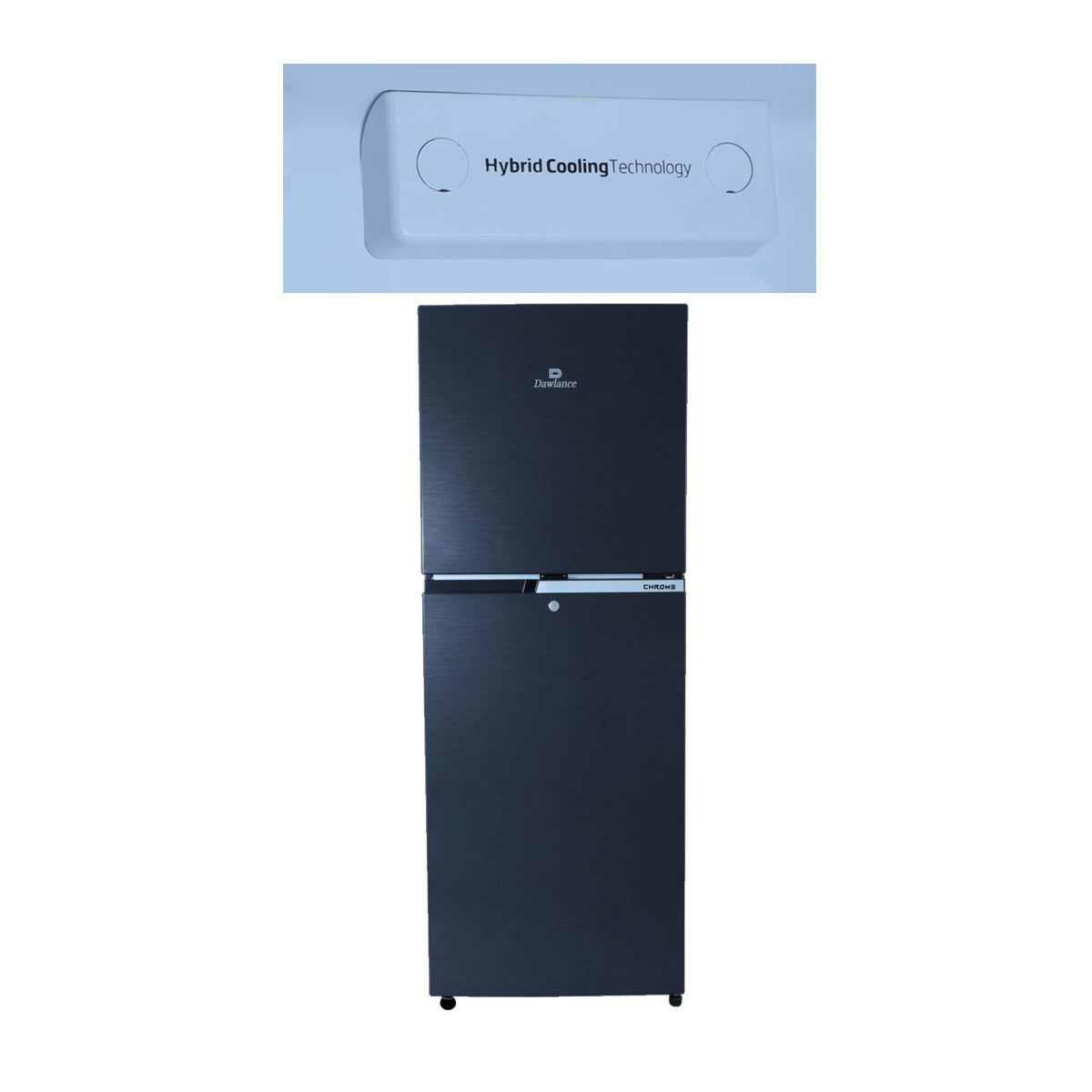 Dawlance 9140WB Chrome Refrigerator Hairline Black