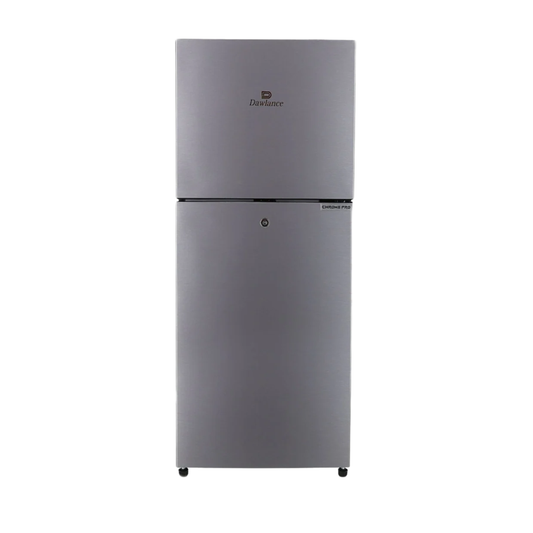 Dawlance 9160LF Chrome Pro Top Mount Refrigerator Hairline Silver