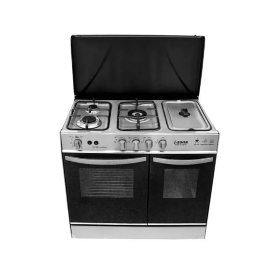 IZone Gas 3 Burner Cooking Range 1300 Deep Fry Metal
