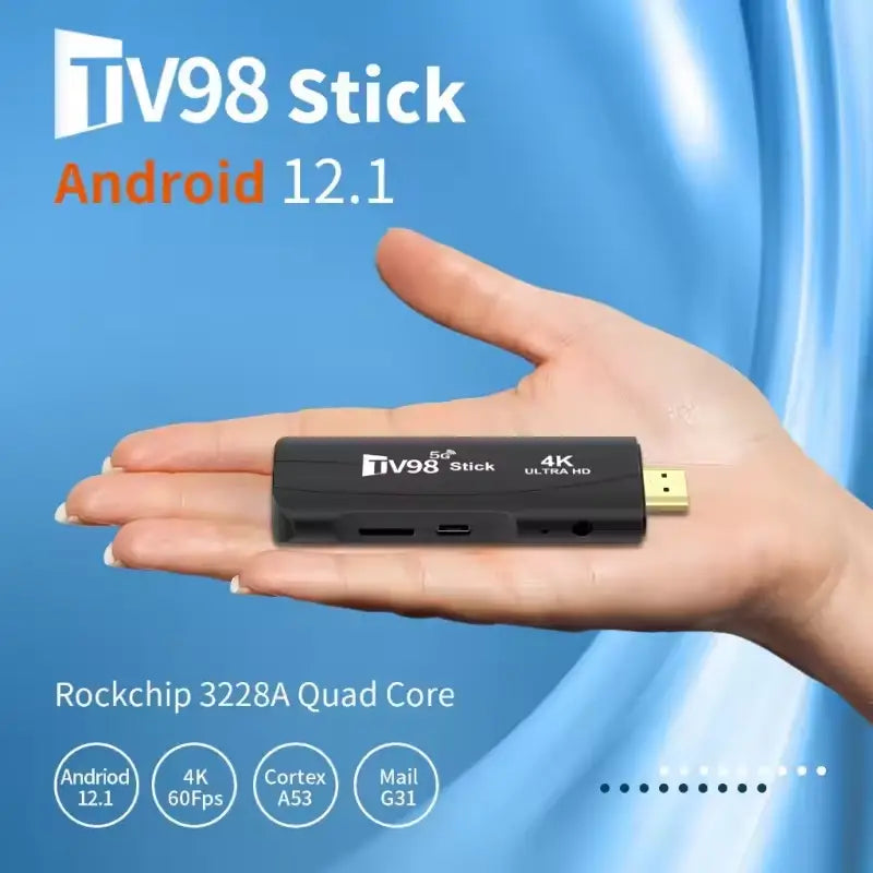 TV Box 98 Smart Stick Android 12.1 4K HD 2GB & 16GB